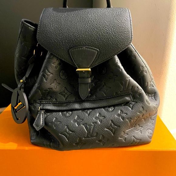 100% Authentic Louis Vuitton Montsouris PM Black Monogram Backback Bag with Box - Picture 4 of 8
